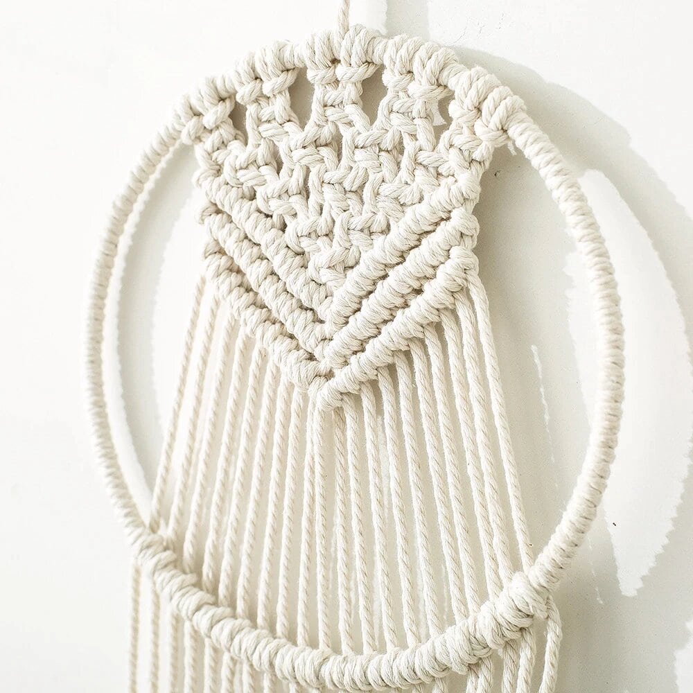 Attrape Reve Geant Boho en Macramé Blanc – Mon Attrape Reve