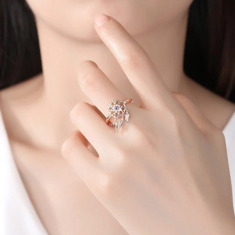 Bague attrape-rêve rose gold
