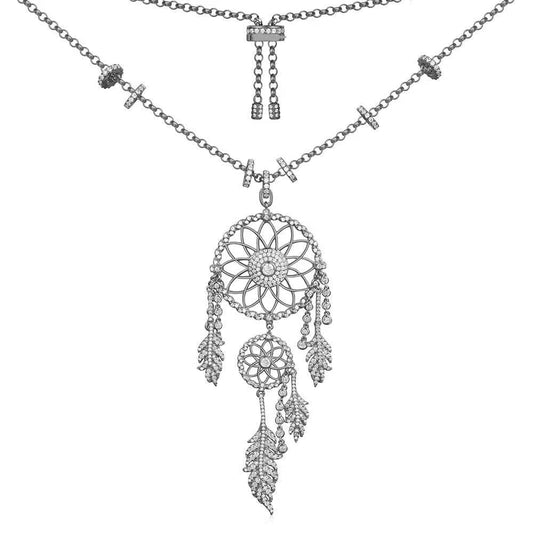 Collier Attrape-rêve Or blanc