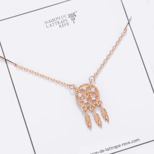 Collier Attrape-rêve Rose