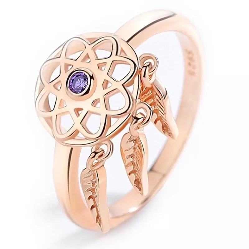Bague attrape-rêve or