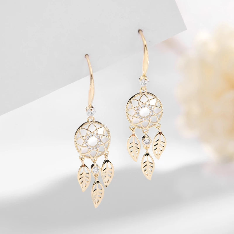 Boucle d'oreille pendante boheme
