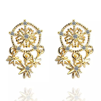 Boucles d'oreilles flocon de neige