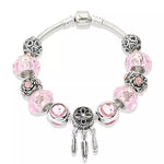 Bracelet attrape-rêve rose