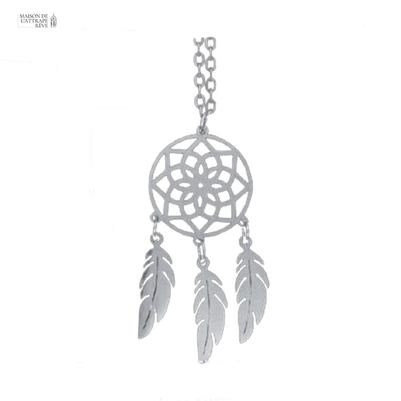 Collier Attrape-rêve à Plume