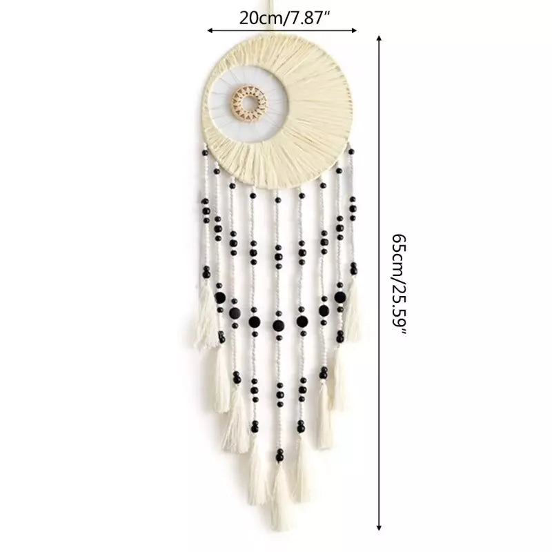 Attrape-Rêves (Dreamcatcher) Artisanal Avec Plumes - 75-80 Cm - Décoration Murale Bohème - Cadeau Spirituel