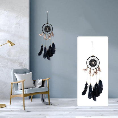 Attrape-rêve Indien <br> Plume Noire - Maison de l'attrape-rêve