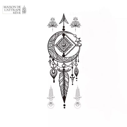 Tatouage Attrape-rêve lune